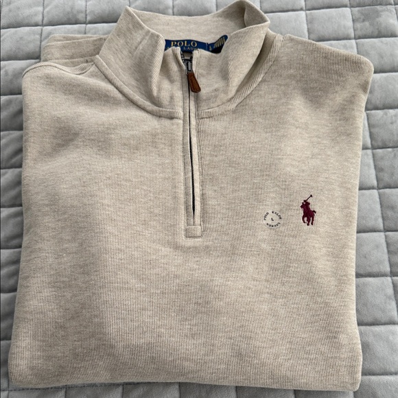 Ralph Lauren Other - Ralph Lauren Light Tan Quarter-Zip Sweater
